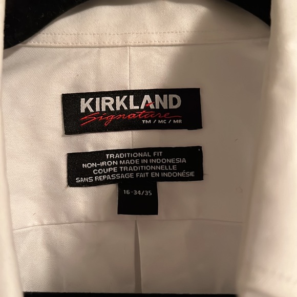 Kirkland White Non-Iron Dress Shirt (16 & 34/35) - Picture 2 of 2